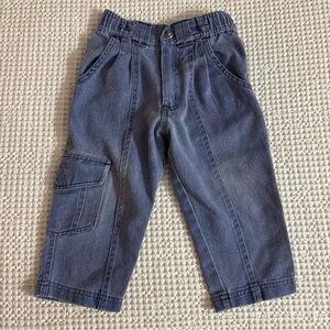 Vintage Toddler Denim Cargo Pants